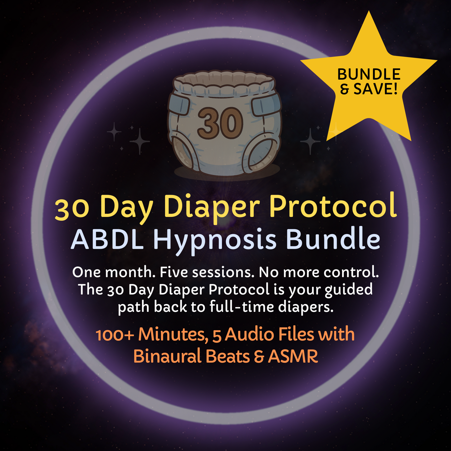 30 Day Diaper Protocol ABDL Hypnosis & ASMR Bundle